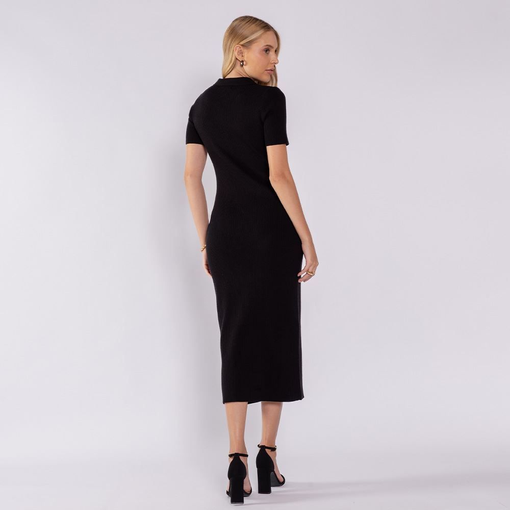 Vestido Midi Feminino De Tricot Patricia Foster