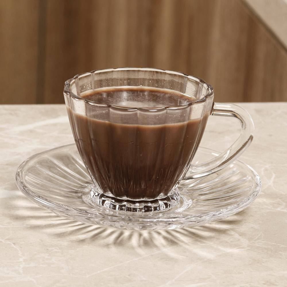 Xícara de Café com Pires Radial Lyor 70Ml - Vidro