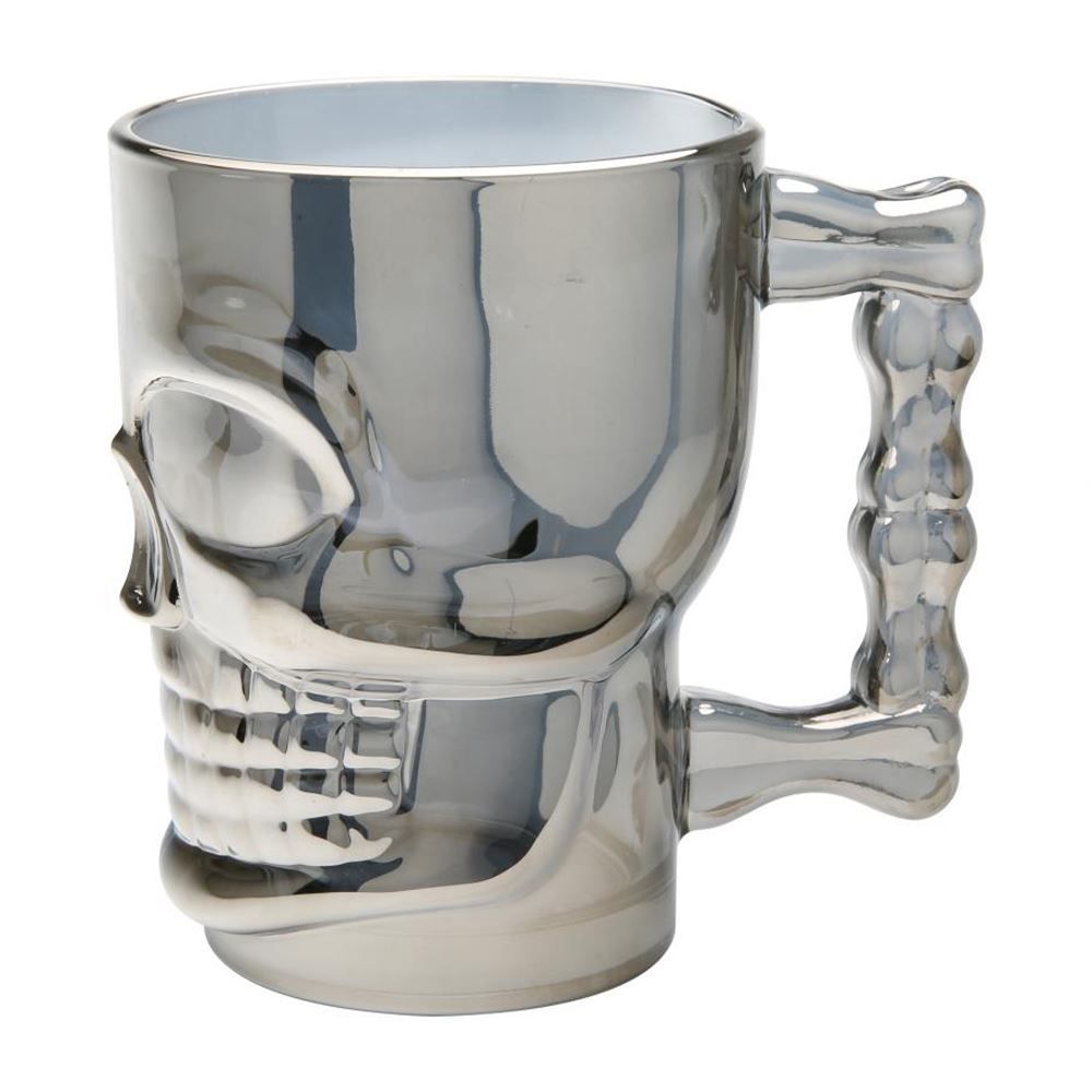 Caneca Caveira 515Ml - Cinza