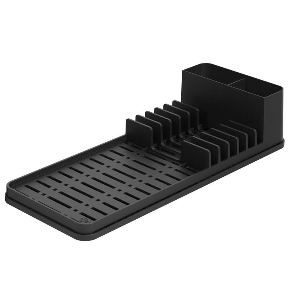 Escorredor C/ Tapete Pia Single 4,22X1,74X9,4Cm - Preto