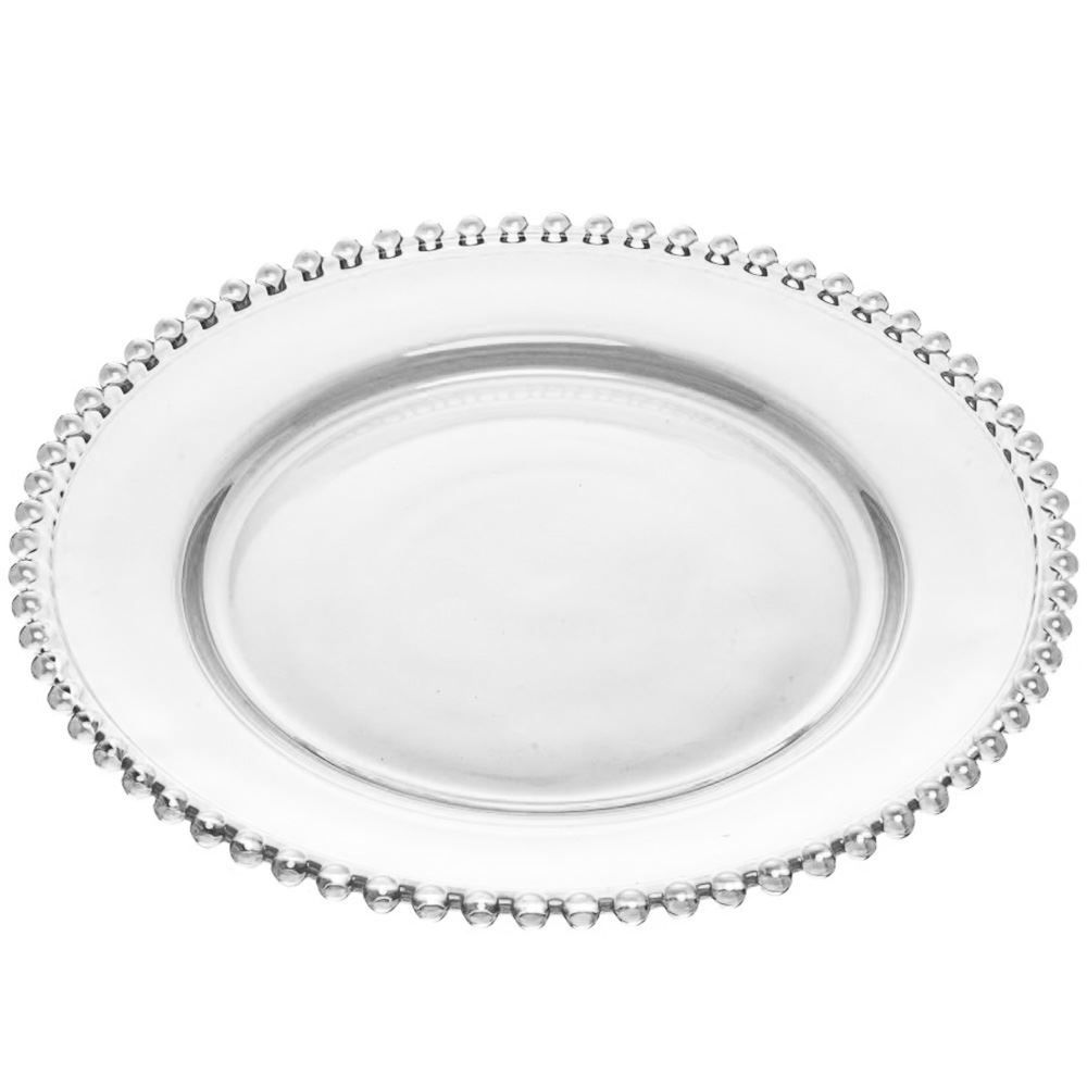 Prato Raso Pearl 28Cm - Cristal
