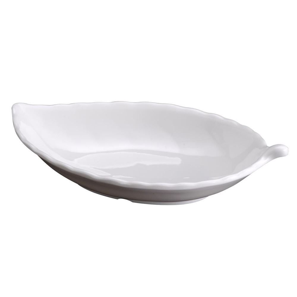 Travessa Folha Branco 19,2Cm - Branco