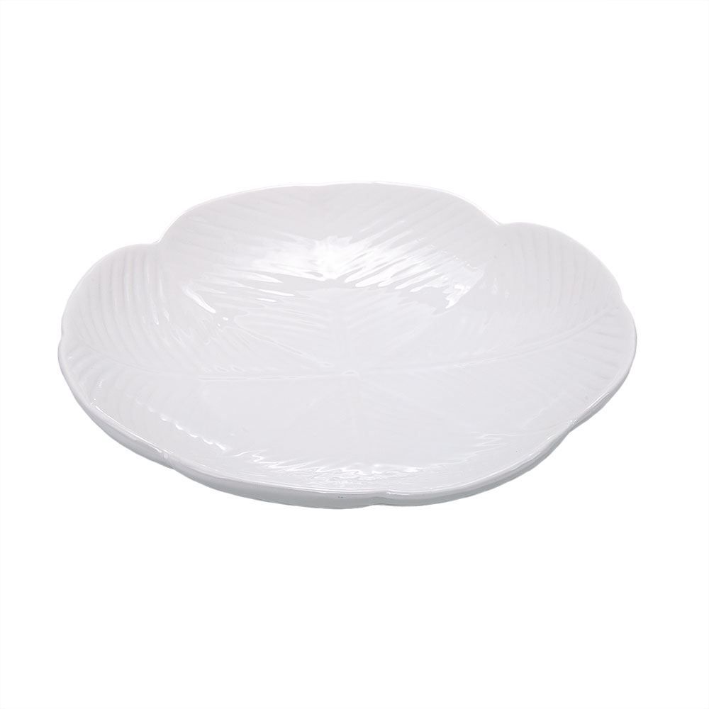 Prato Servir Banana Leaf Branco 20X20x3cm - Branco