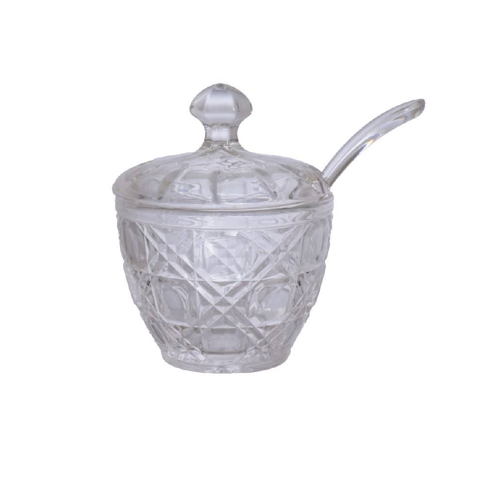 Açucareiro De Vidro Com Colher Doçura - Hauskraft