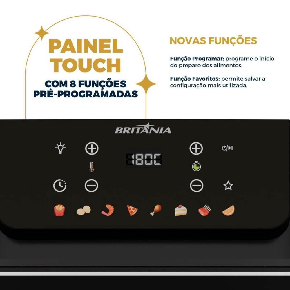 Air Fryer Oven 11L 8 Funções Porta Removível 1800W BAF11A