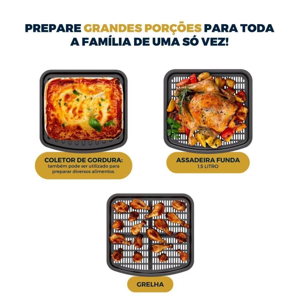 Air Fryer Oven 11L 8 Funções Porta Removível 1800W BAF11A