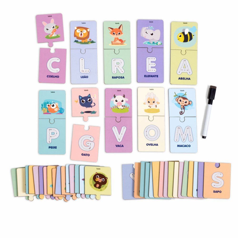 Alfabeto Ilustrado Escreva E Apague - Brinquedos Babebi