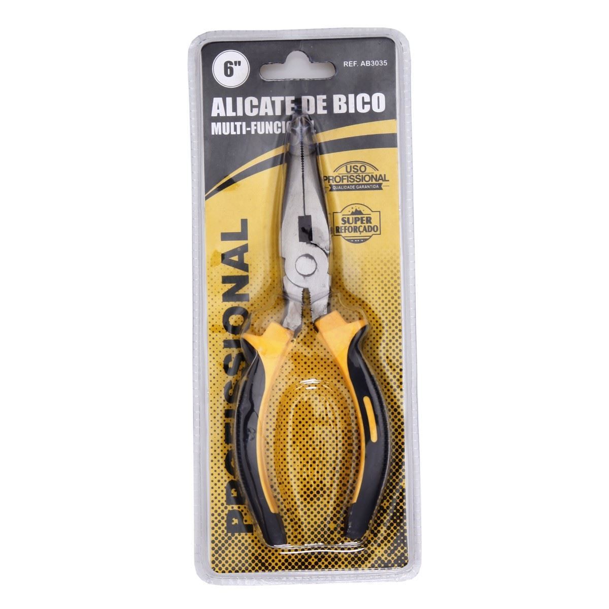 Alicate de Bico Multifuncional 6" AB3035 Meghazine - Amarelo