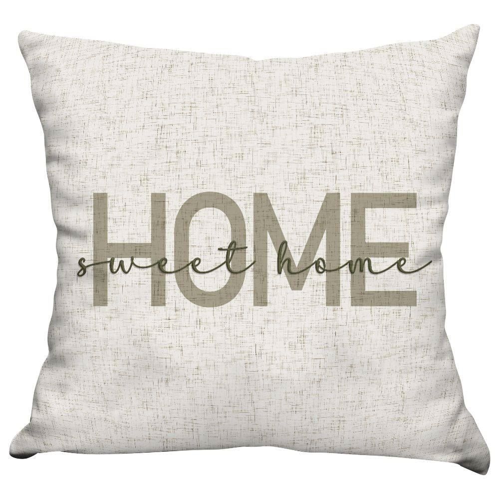 Almofada Decorativa 100% Poliéster Naturalle Havan Casa - Home Sweet Home
