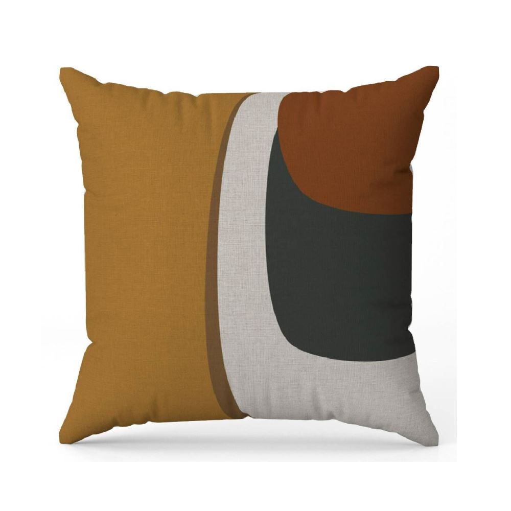 Almofada Decorativa 48X48 Cm Estampada Havan Casa - Geo Ambar e Ocre