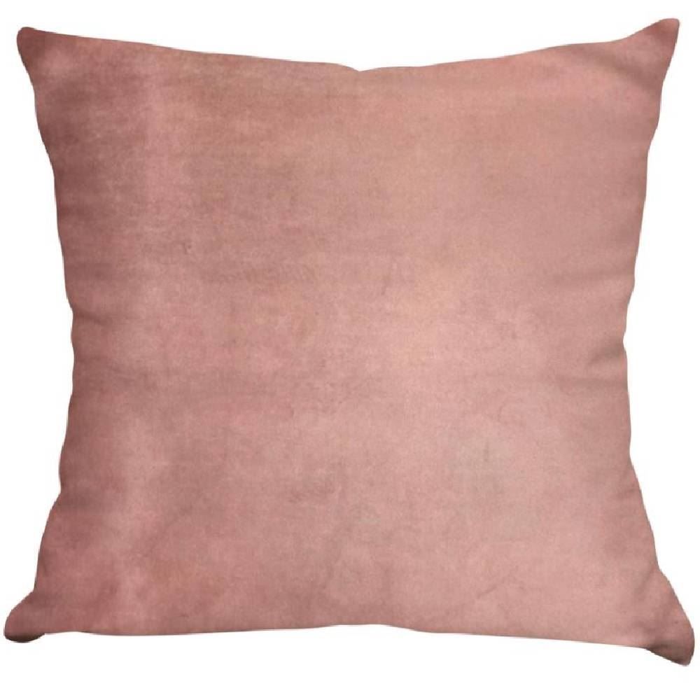 Almofada Decorativa 50X50cm Veludo Italiano Liso Havan Casa - Rosa Pó