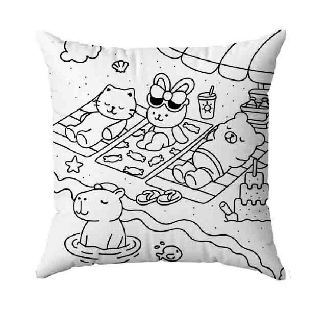 Almofada Decorativa Infantil Para Colorir 38X38 Cm Havan Casa - Praia