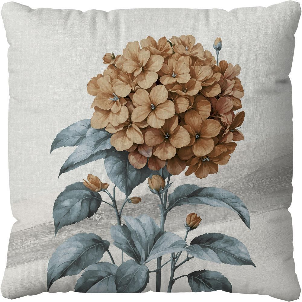 Almofada Veludo 48X48cm Estampada Havan Casa - HORTENCIA AZUL PROMO