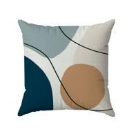 Almofada Veludo 48X48cm Estampada Havan Casa - GEO AZUL E OCRE PROMO