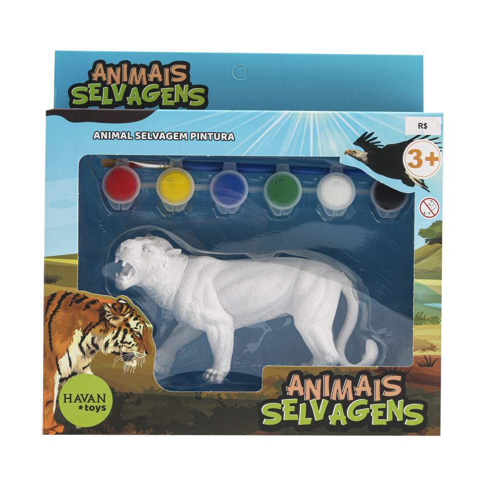 Animais Selvagens Pintura Tigre Havan Toys - HBR0696