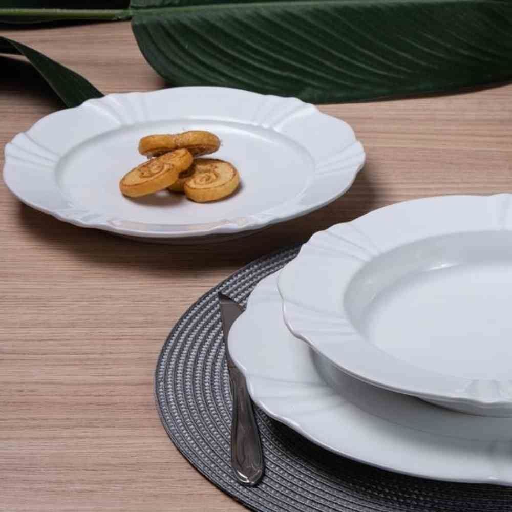 Aparelho De Jantar Oxford Soleil White 30 Peças - Porcelana Branca