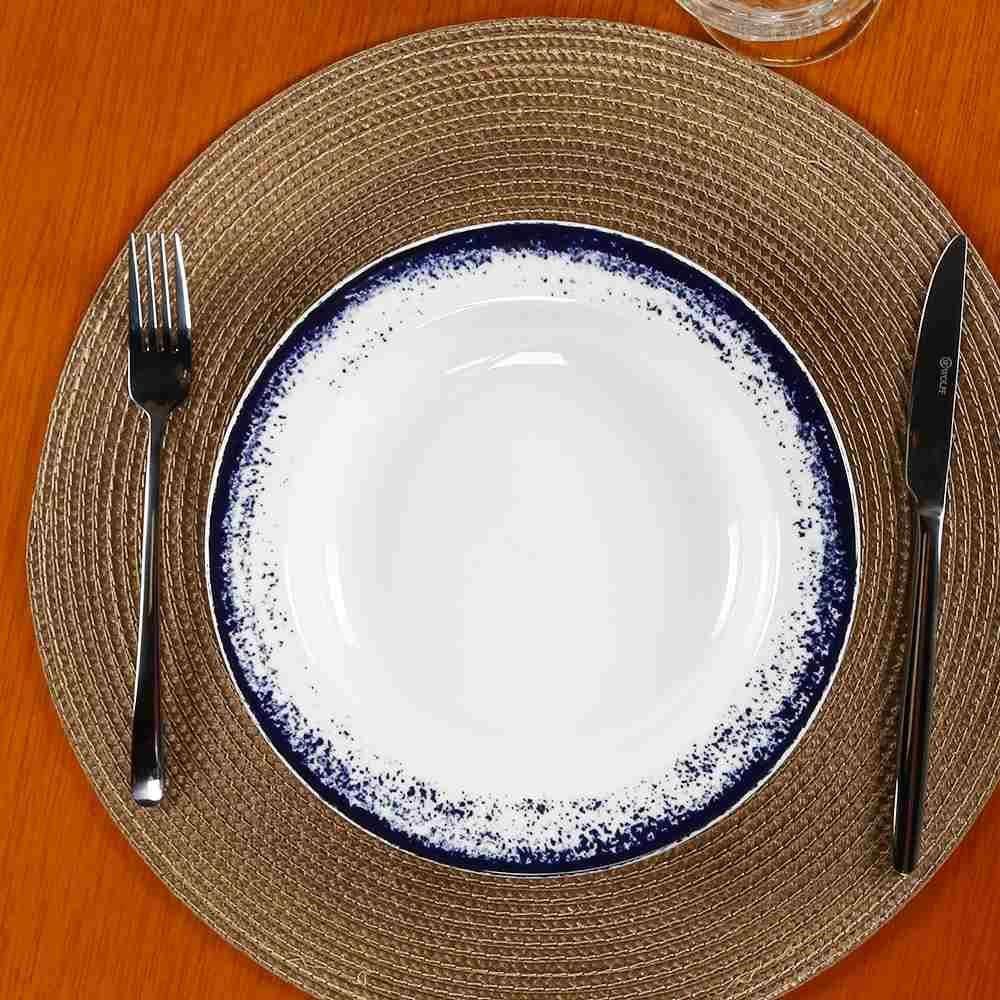 Aparelho De Jantar Porcelana Névoa Azul Schmidt 30 Peças - Névoa Azul 