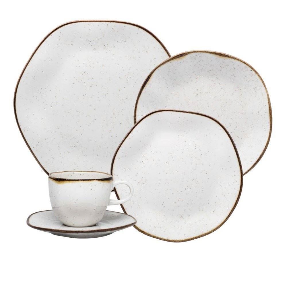 Aparelho De Jantar Ryo Maresia Oxford 20 Pçs - Porcelana