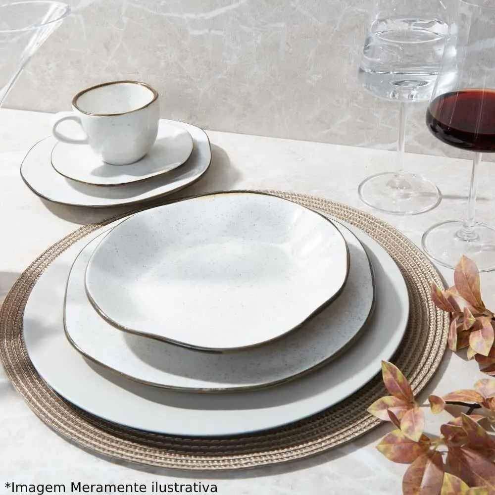 Aparelho De Jantar Ryo Maresia Oxford 20 Pçs - Porcelana