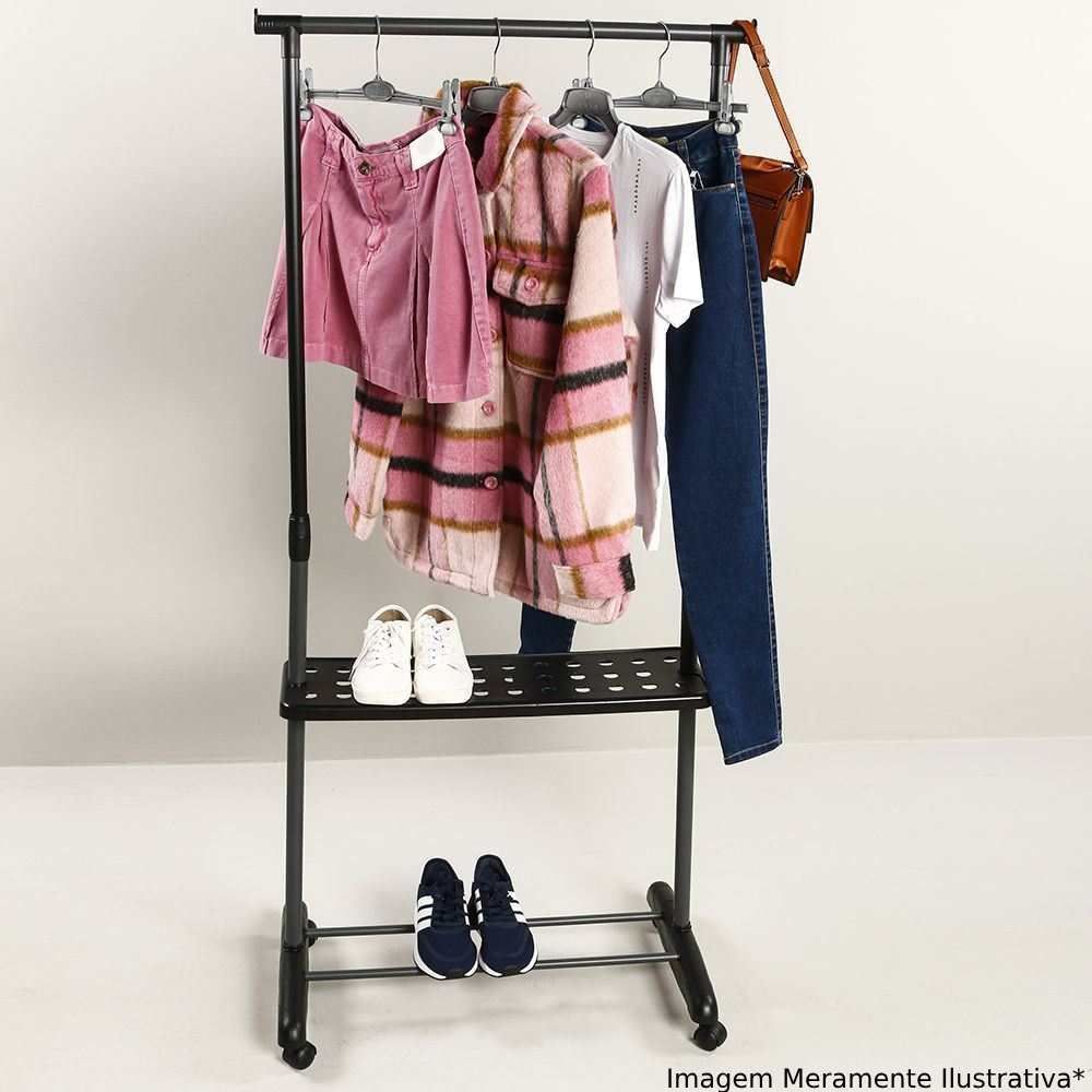 Arara Com Prateleira Master Arthi - Preto