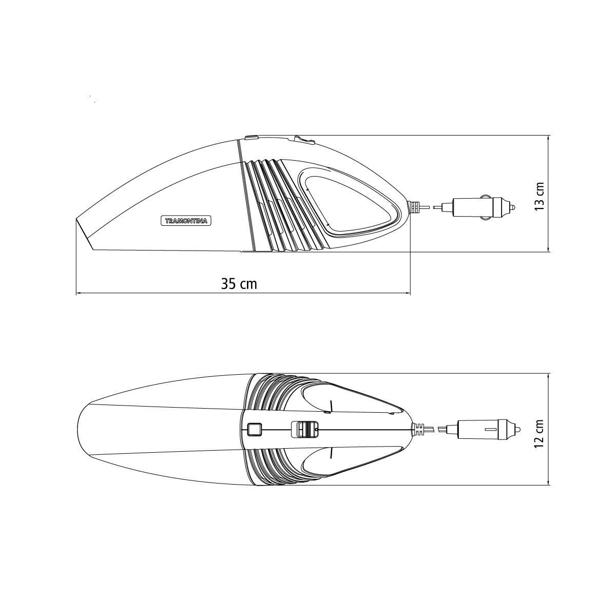 Aspirador Para Carro 12 V  60 W Tramontina - BIVOLT