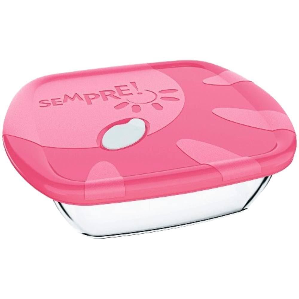 Assadeira De Vidro Com Tampa Quadrada 730Ml Sempre Nadir - Sortido