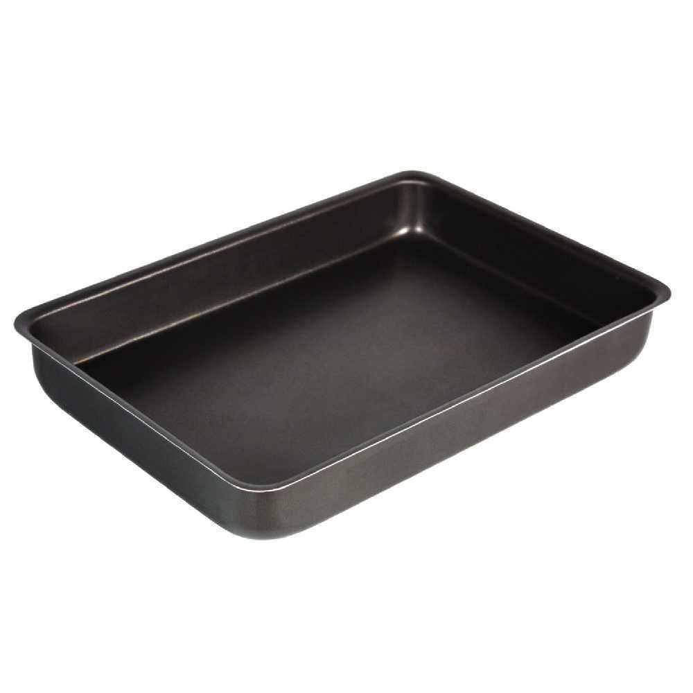 Assadeira De Alumínio Retangular Fortaleza 40 Cm - Black
