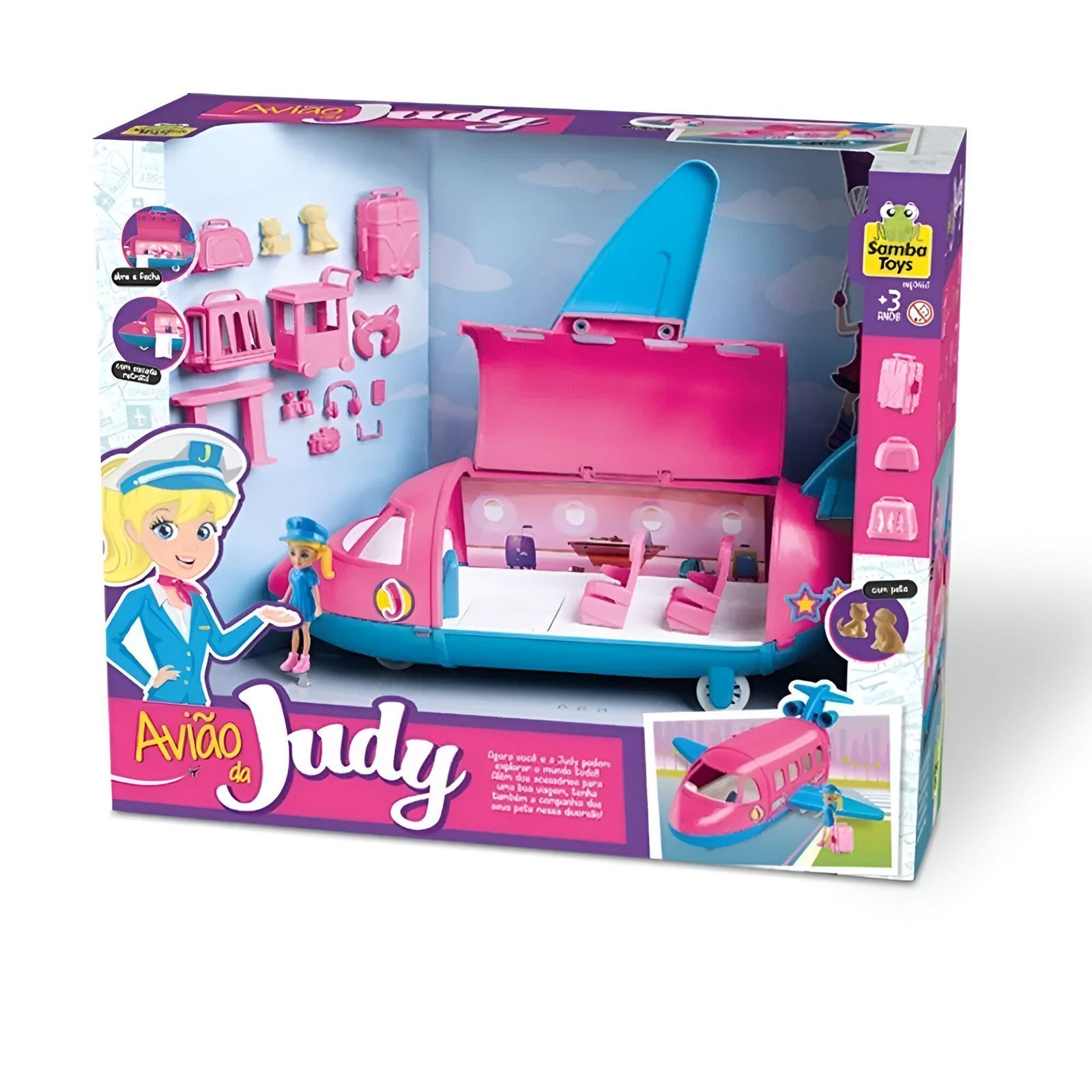 Avião Da Judy Com Acessórios Samba Toys - 0465