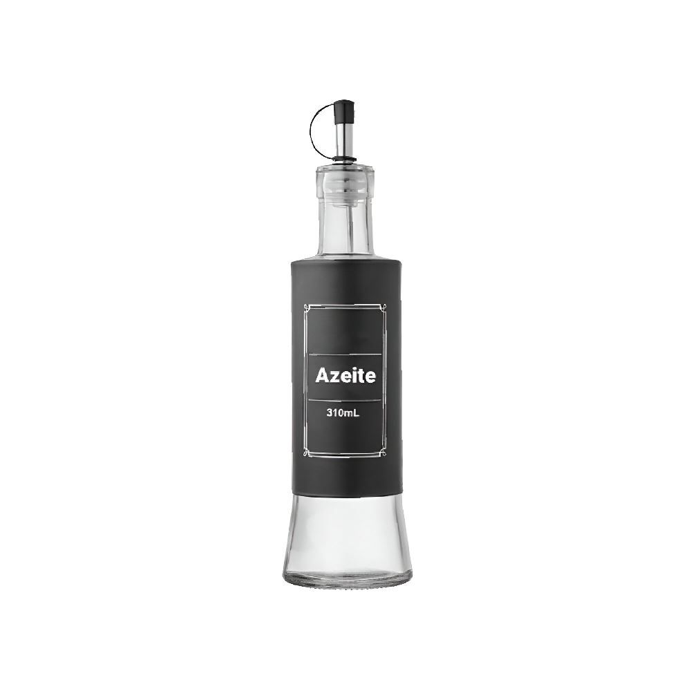Azeiteiro De Vidro Hauskraft 310 Ml - Preto 