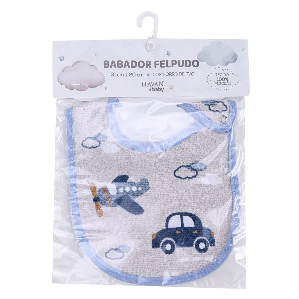 Babador Infantil Estampado Com Forro Havan Baby - Carros