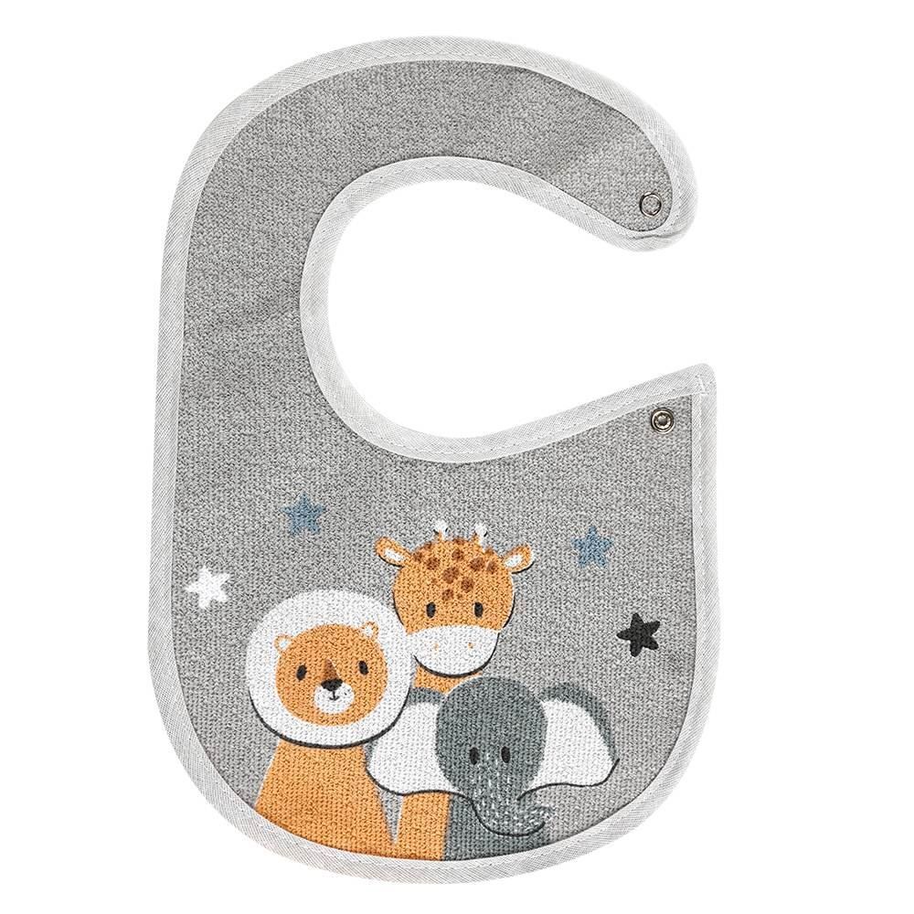 Babador Infantil Estampado Com Forro Havan Baby - Safari