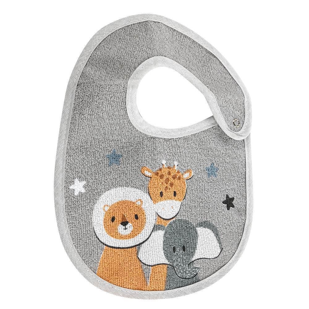 Babador Infantil Estampado Com Forro Havan Baby - Safari
