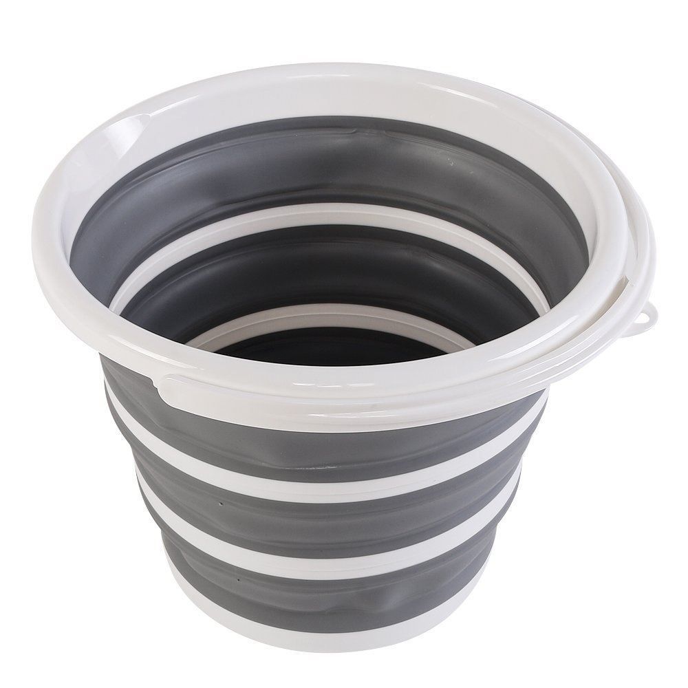 Balde Retratil Camesa 10L - Cinza 