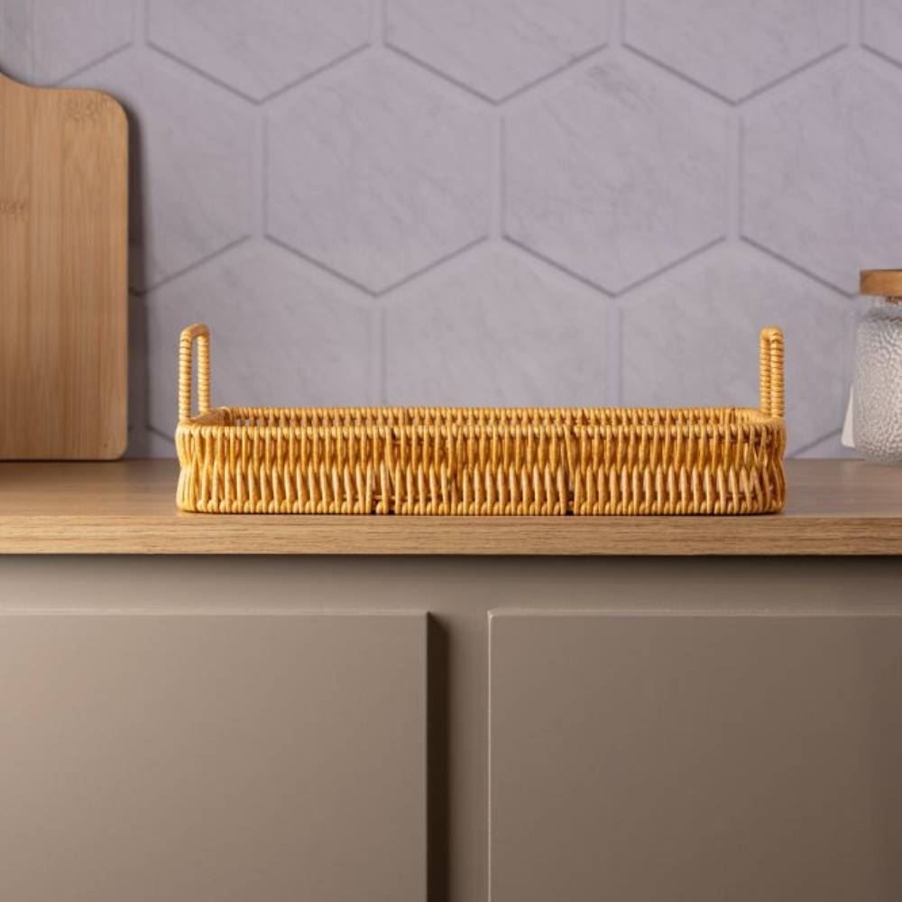 Bandeja Retangular Com Alça Kali 30Cm -  Lyor