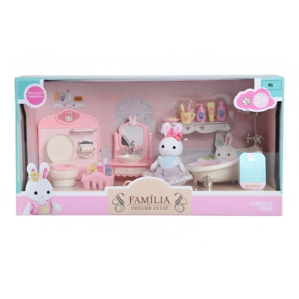 Banheiro Da Família Coelho Havan Toys - HBR0875