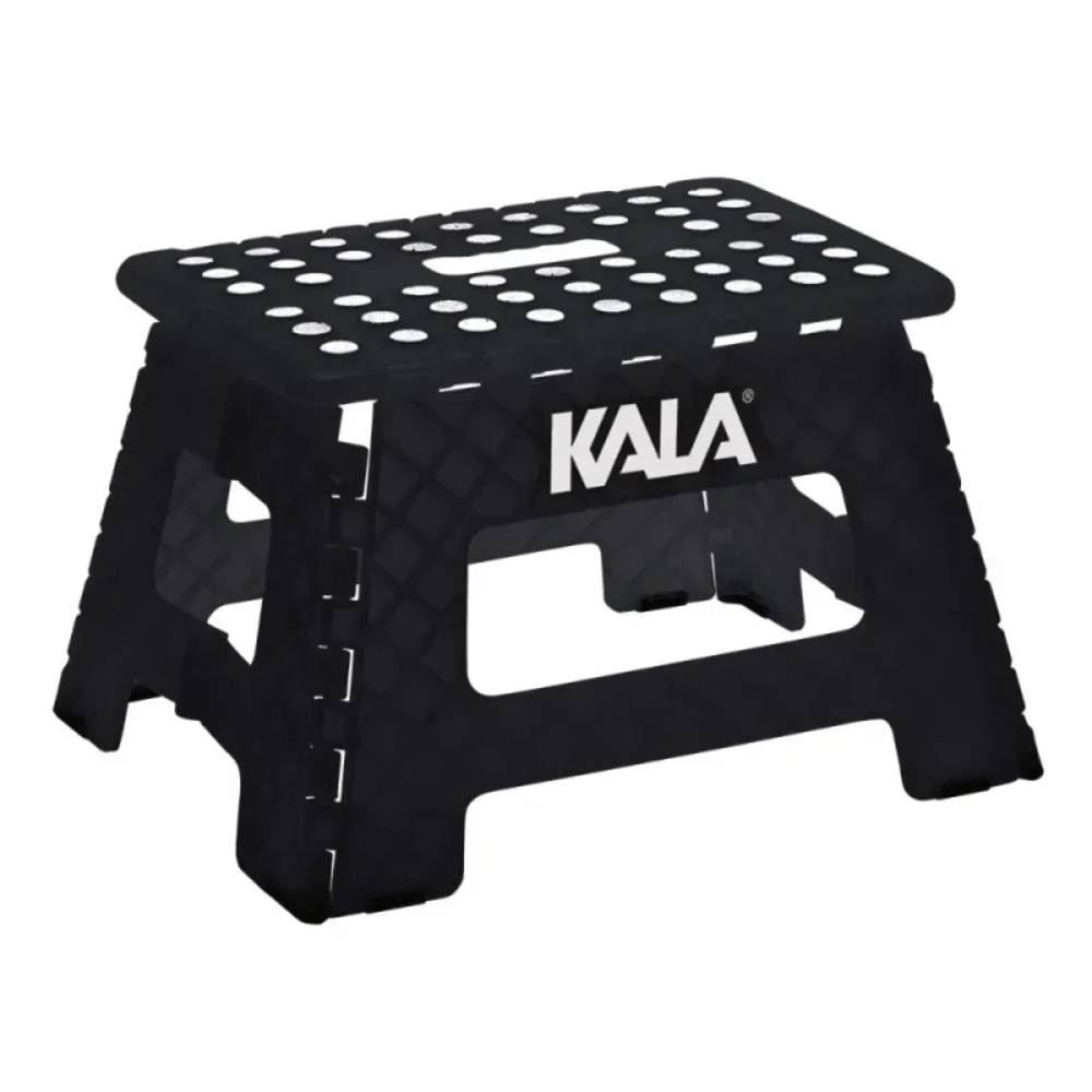 Banqueta De Plástico Kala 22Cm Dobrável - Preto