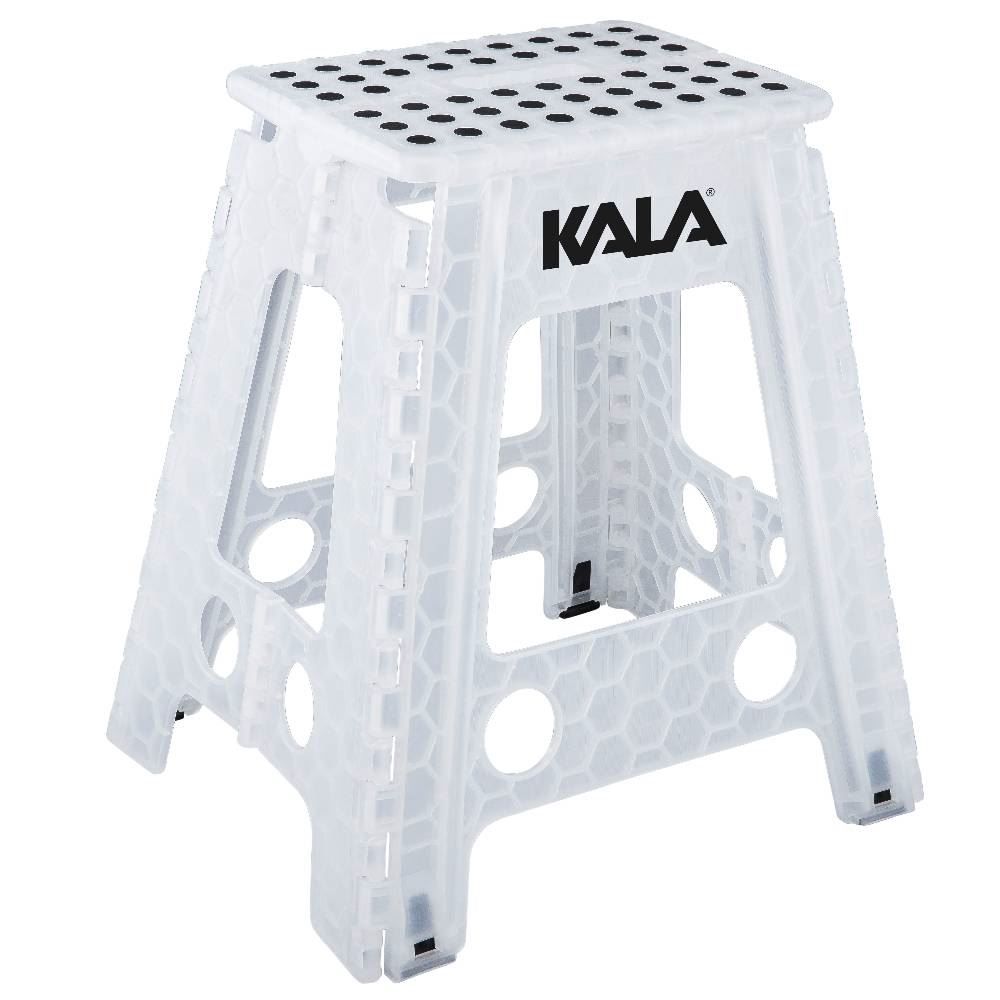 Banqueta De Plástico Kala 45Cm Dobrável - Transparente