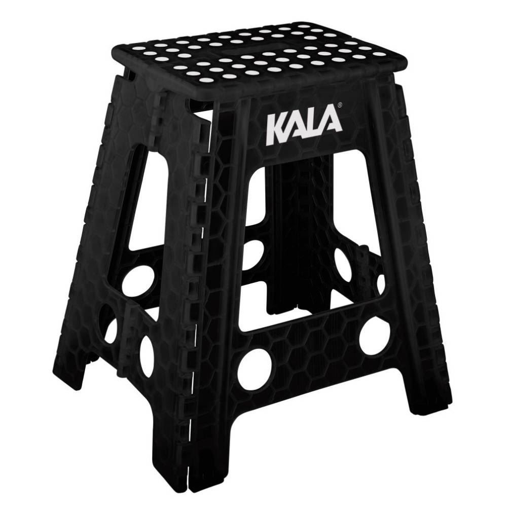 Banqueta De Plástico Kala Dobrável 45Cm - Preto
