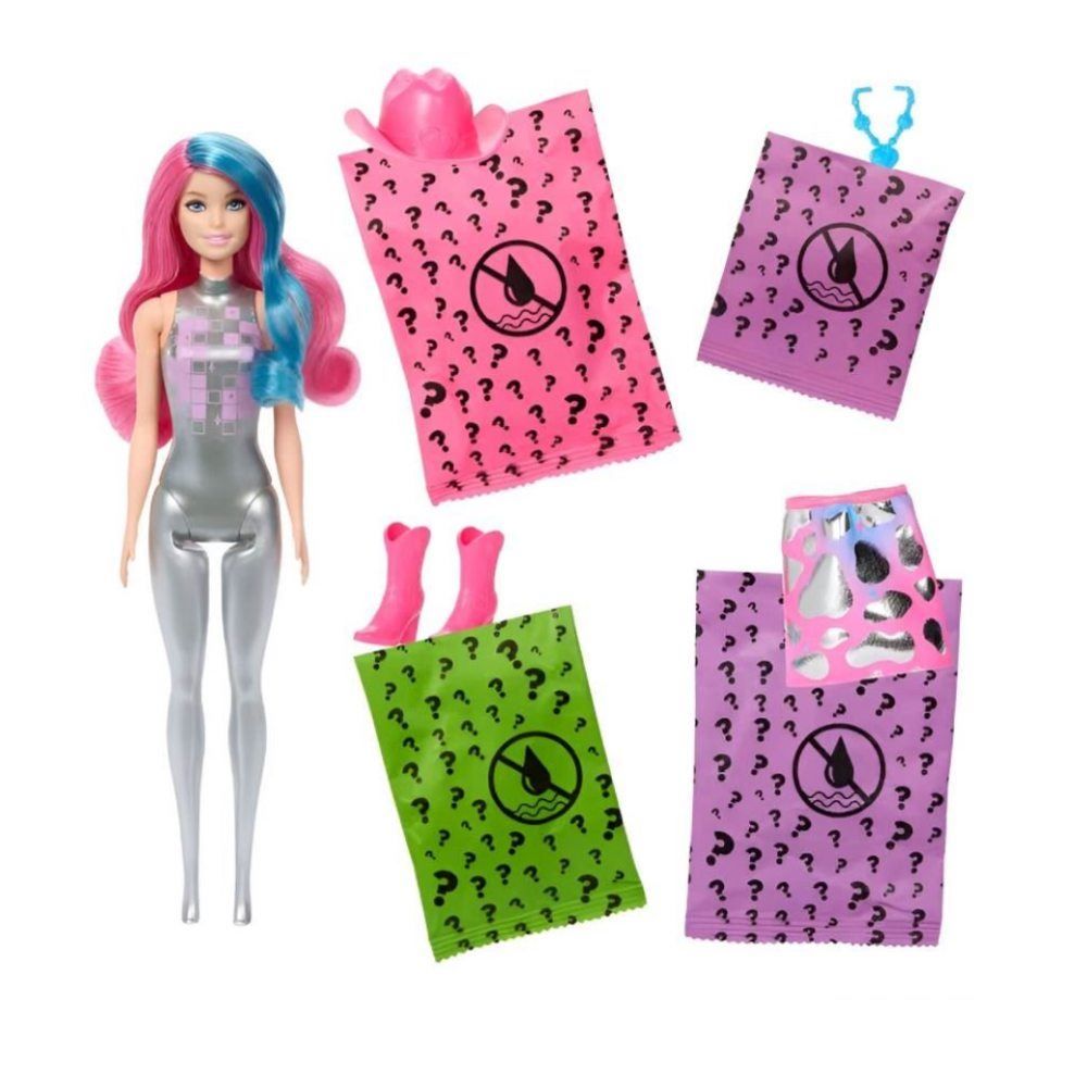 Boneca Barbie Moda Disco Color Reveal Mattel - Sortido