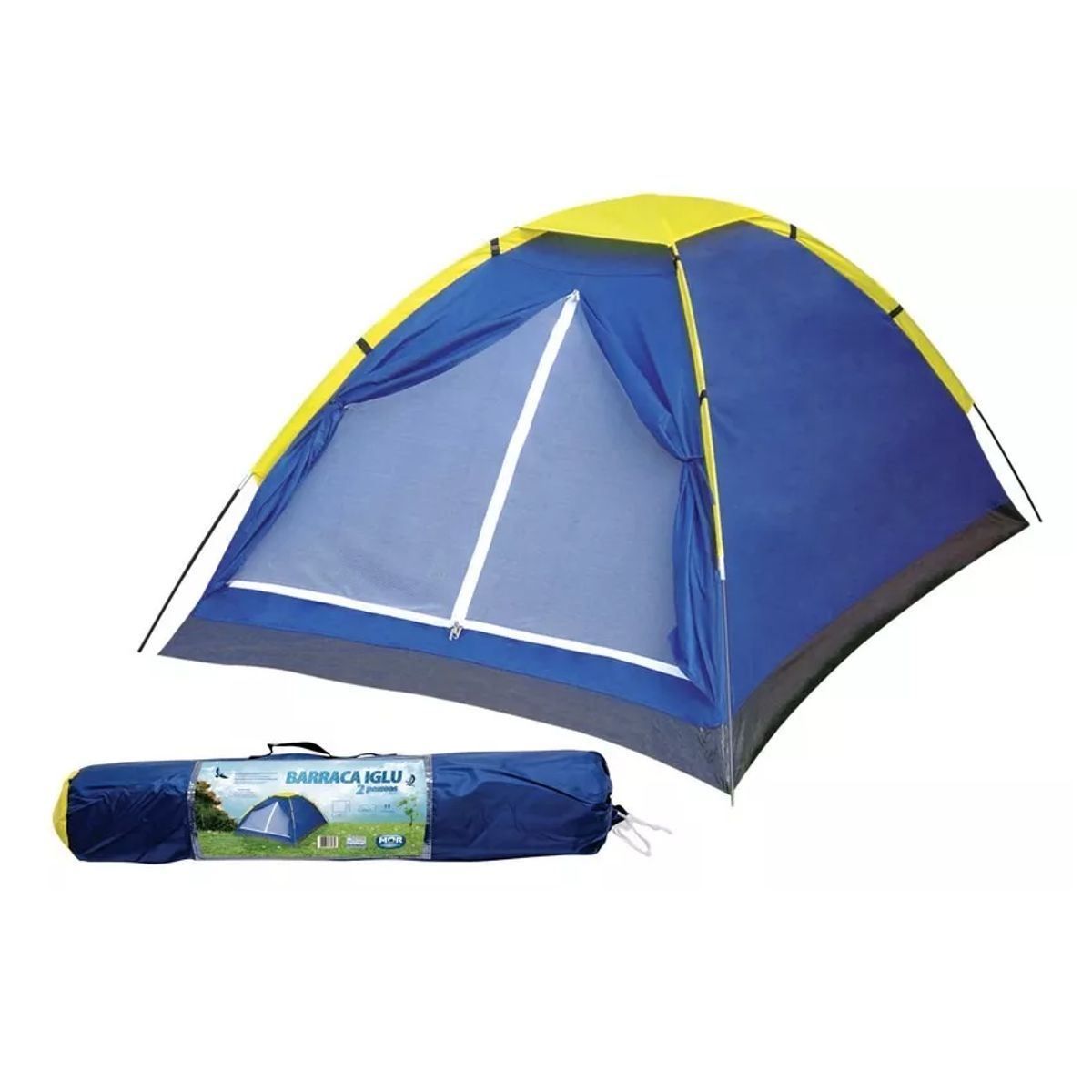 Barraca Iglu Azul 2 Pessoas 2,07m x 1,48m Mor 9033 - Azul
