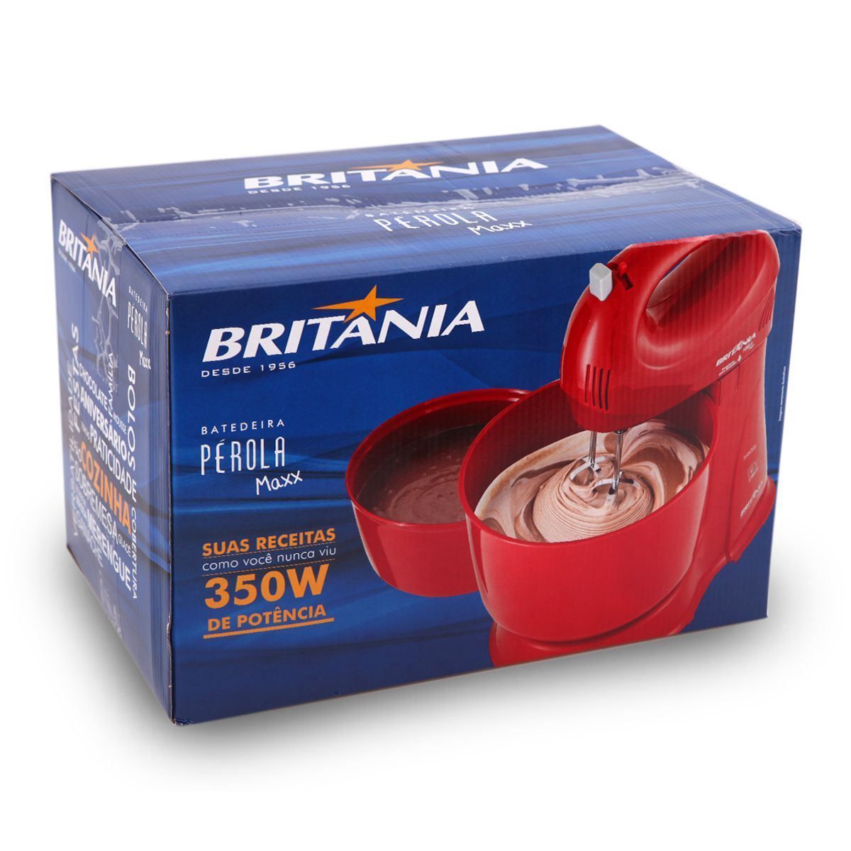 Batedeira Pérola Maxx 2 350 Watts Vermelha Britânia