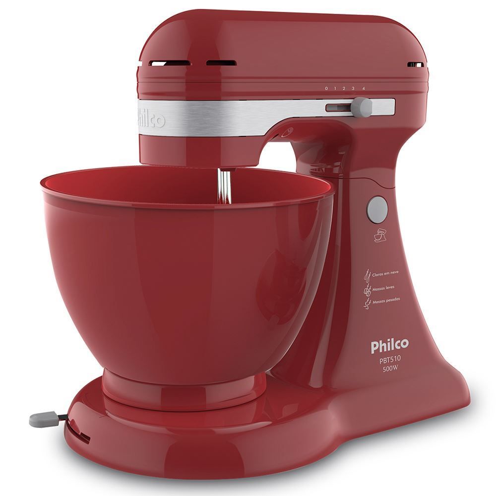 Batedeira Philco 500W Vermelha 5 Litros PBT510