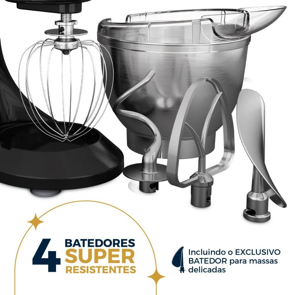 Batedeira Planetária Britânia 4 Litros Bowl Inox BBP70A