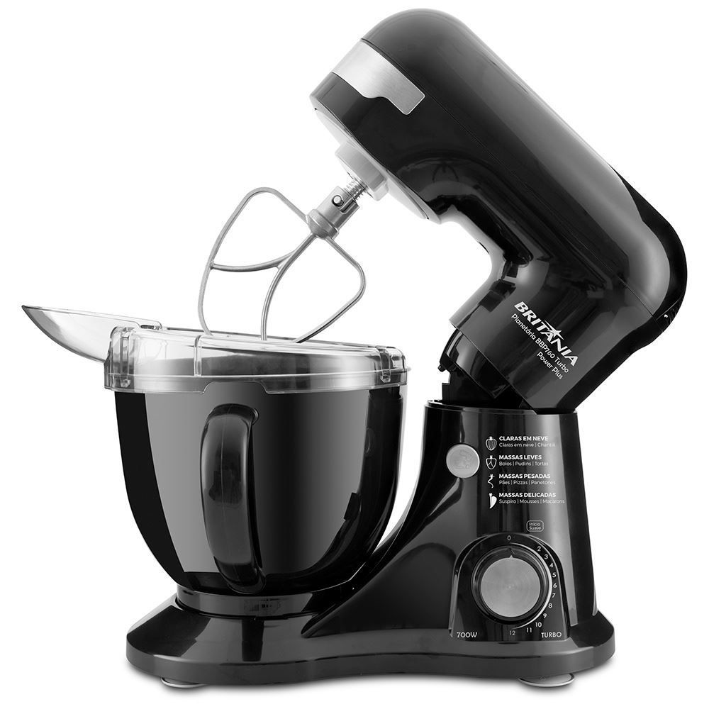 Batedeira Planetária Britânia BBP760P Power Plus Preto