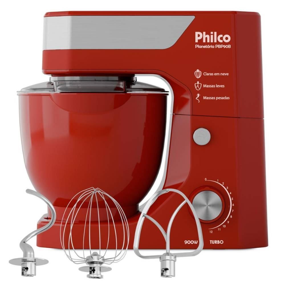 Batedeira Planetária Philco 5L 12 Velocidades 900W PBP90B