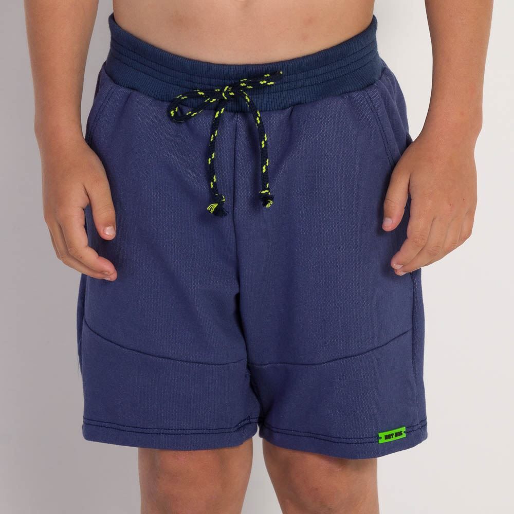 Bermuda 4 a 10 anos Jogger Malha Jeans Hot Dog