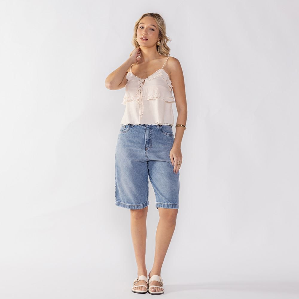 Bermuda Jeans Feminina Patricia Foster
