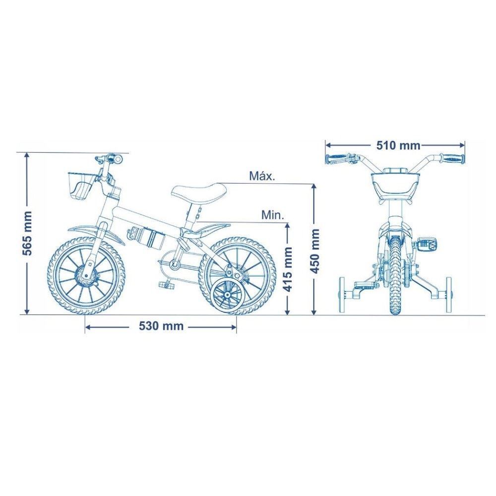 Bicicleta Infantil Aro 12 Flower Nathor - 100010160038