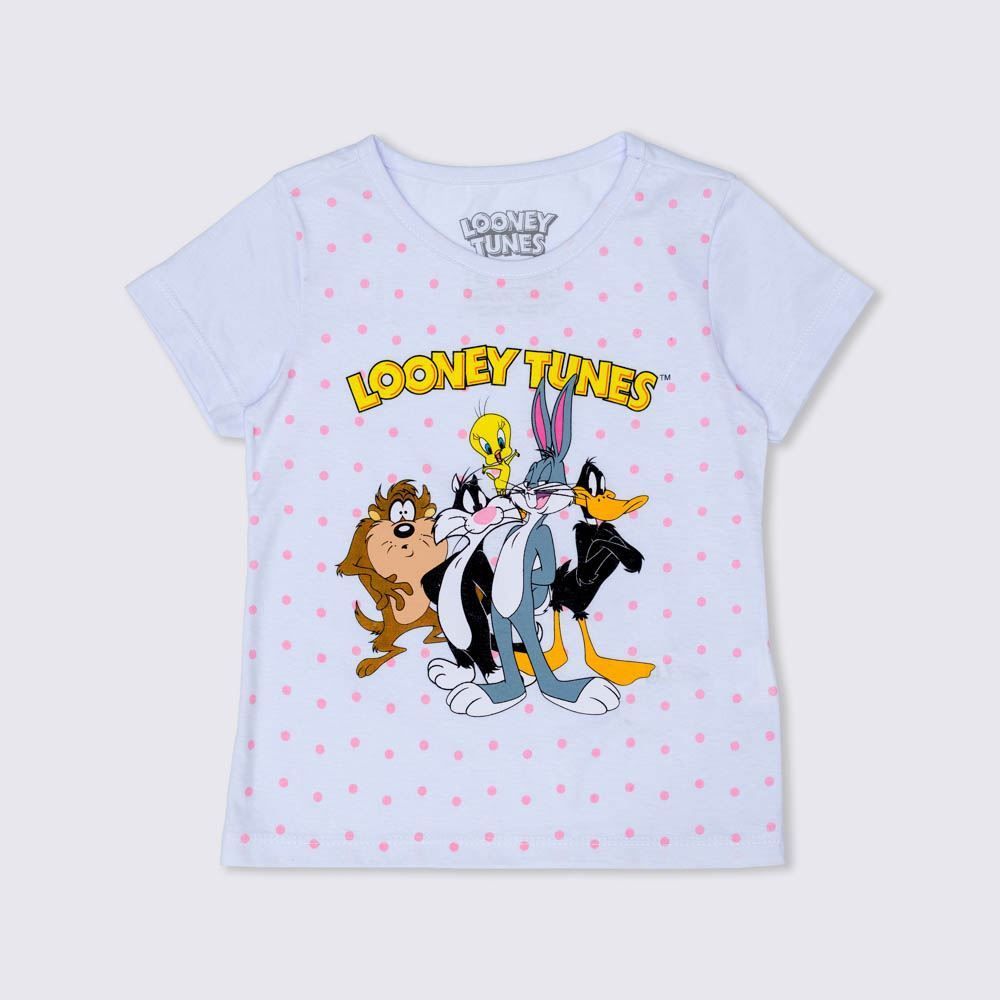 Blusa 1 a 3 anos Malha Looney Tunes Turma BandUP