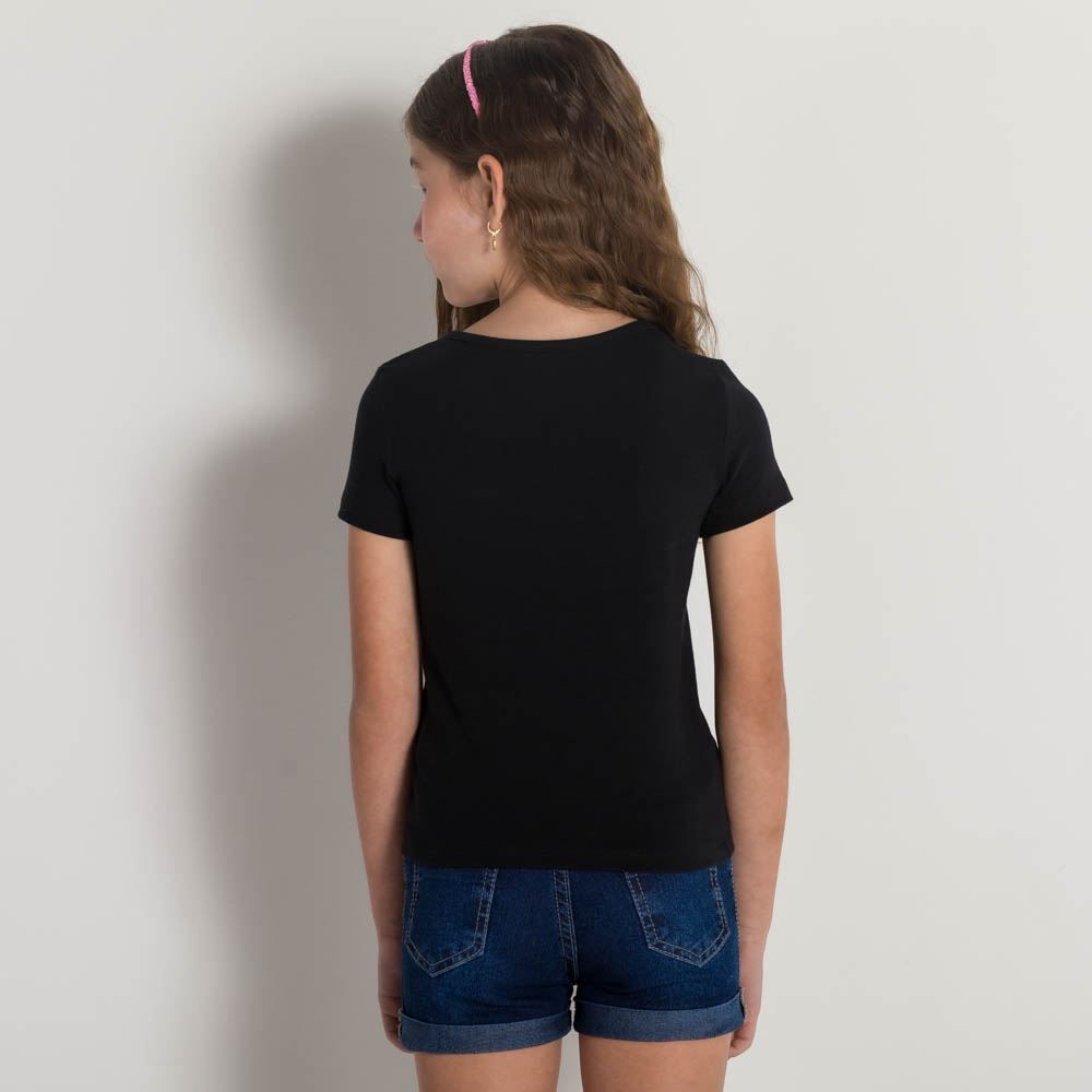 Blusa 4 a 10 anos Básica Cotton Leve Marmelada